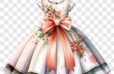 Elegent White and Rose Dress